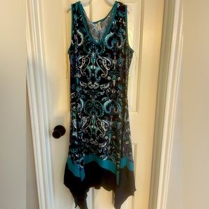 Adorable paisley midi casual dress
